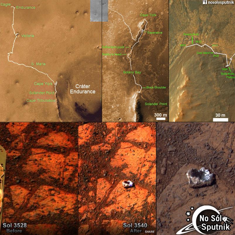 20140117. Opportunity encuentra estraña roca
