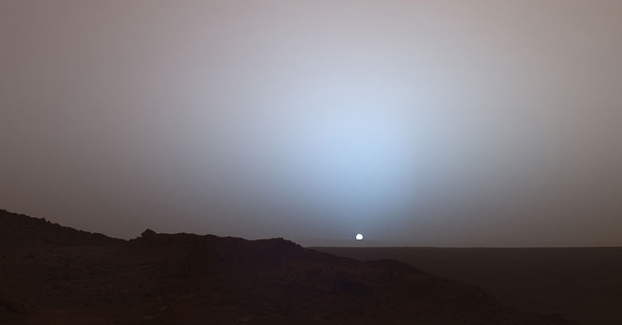 El ocaso en Marte captado por el rover Spirit