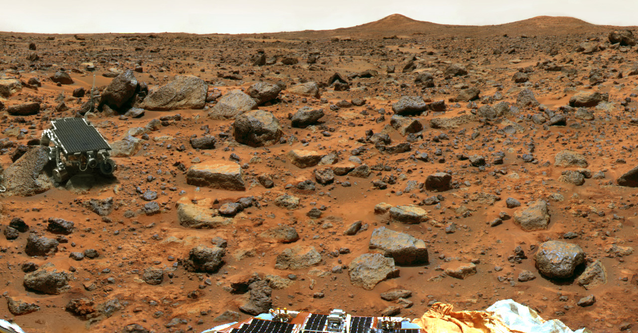 El rover Sojourner sobre la superficie de Marte