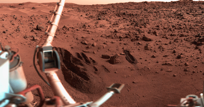 Imágenes desde la superficie marciana captadas por las sondas Viking. Créditos: NASA