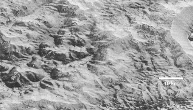 Plutón a 17000 km de distancia