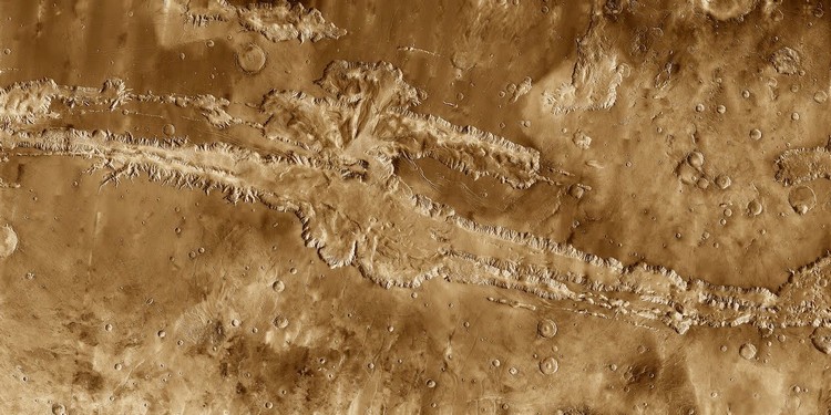 Mosaico de Valles Marineris de Marte