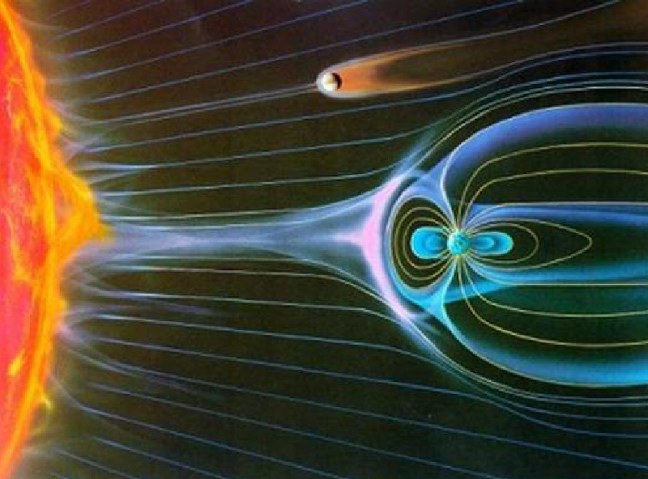 Comparativa de los efectos del viento solar con la magnetosfera terrestre y con la alta atmósfera de Venus
