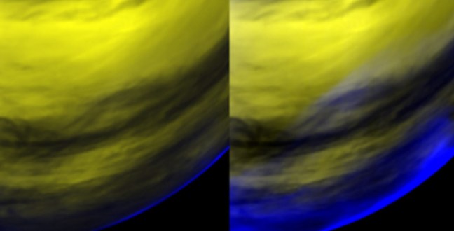 Brillo del oxígeno en la atmósfera nocturna de Venus