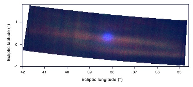 Imagen del cometa interestelar 3I/ATLAS captada por el espectrógrafo ultravioleta Europa-UVS a bordo de la sonda Europa Clipper