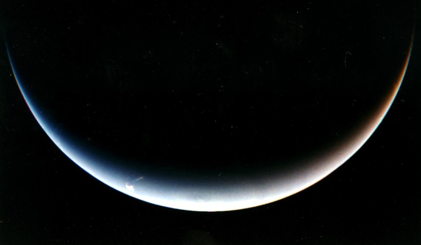 Vista de Neptuno tras el encuentro de la Voyager 2