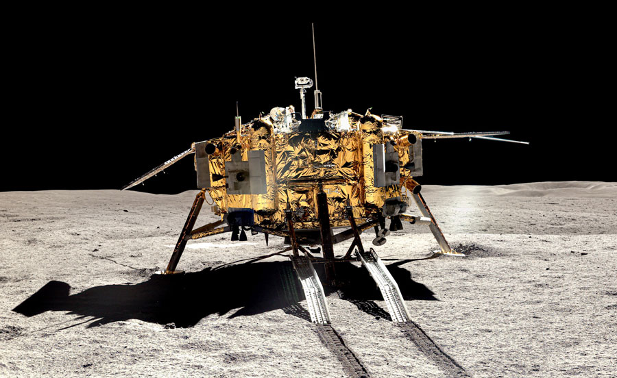 Superficie lunar captada por Chang’e 4